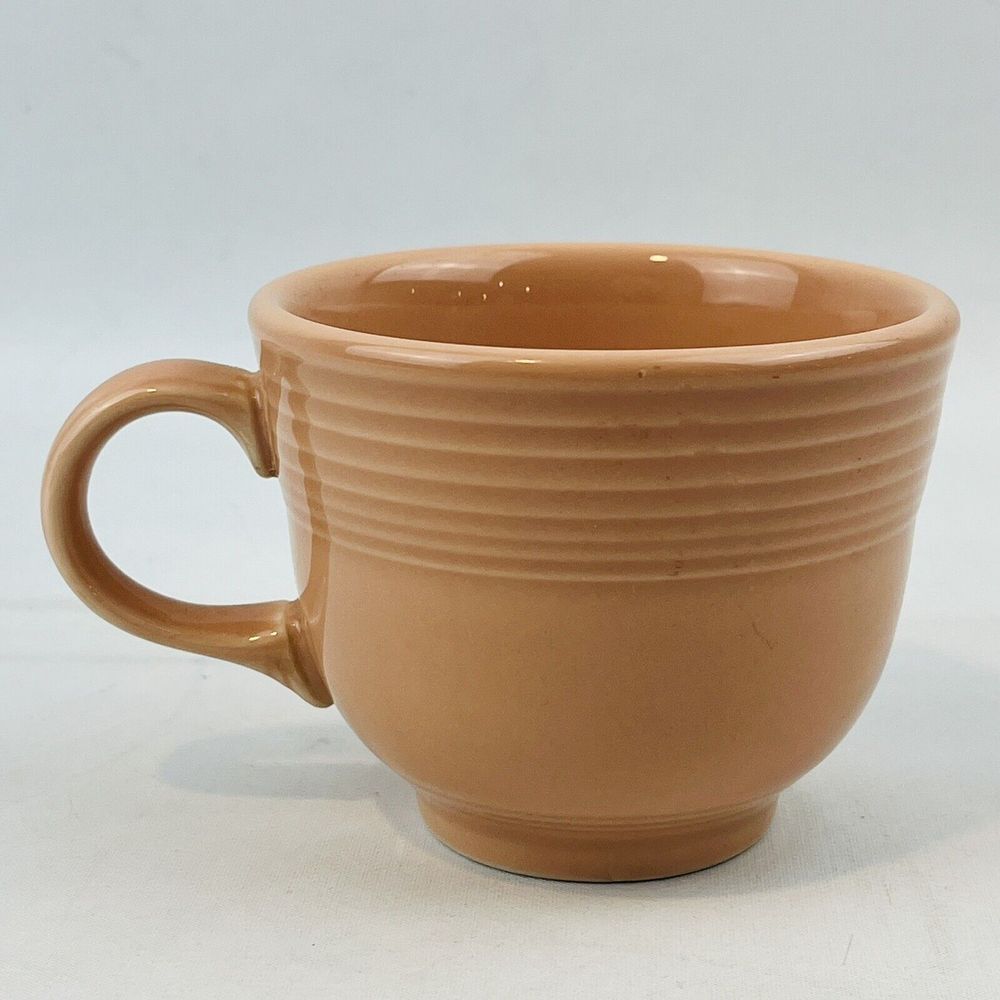 Fiesta Apricot Flat Cup Only Coffee‎ Tea Homer Laughlin HLC Fiestaware